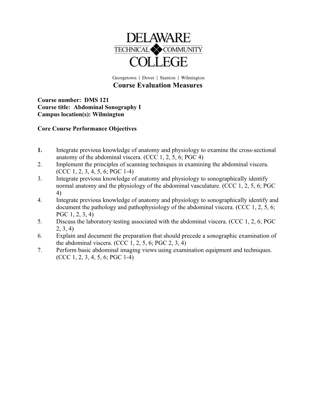 Course Title: Abdominal Sonography I