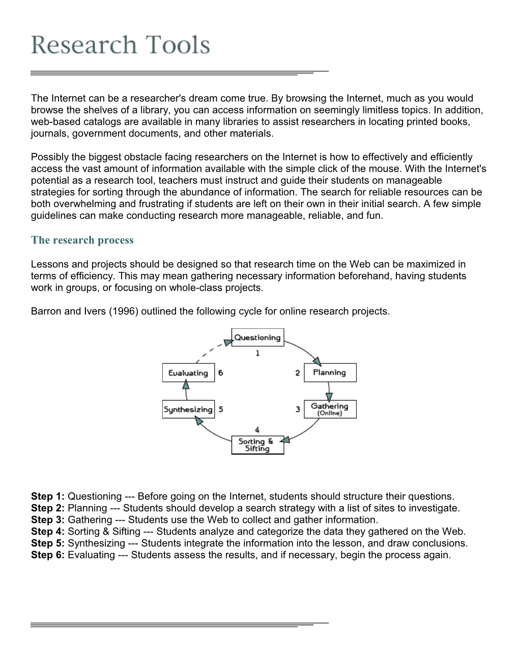 The Research Process