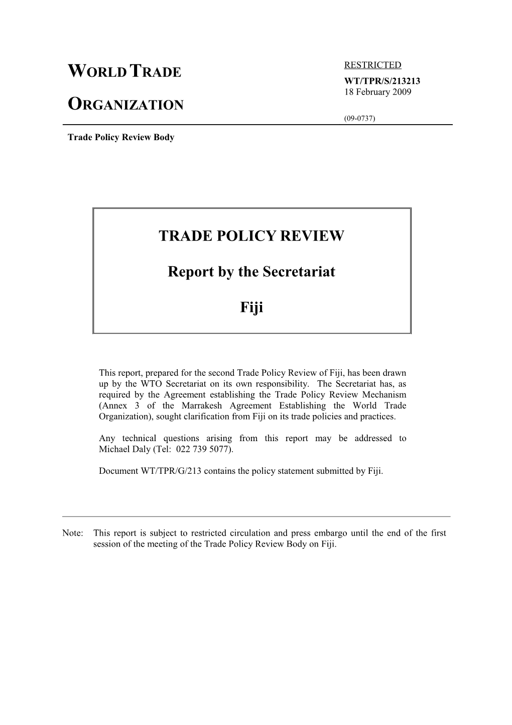 Trade Policy Review Body s3
