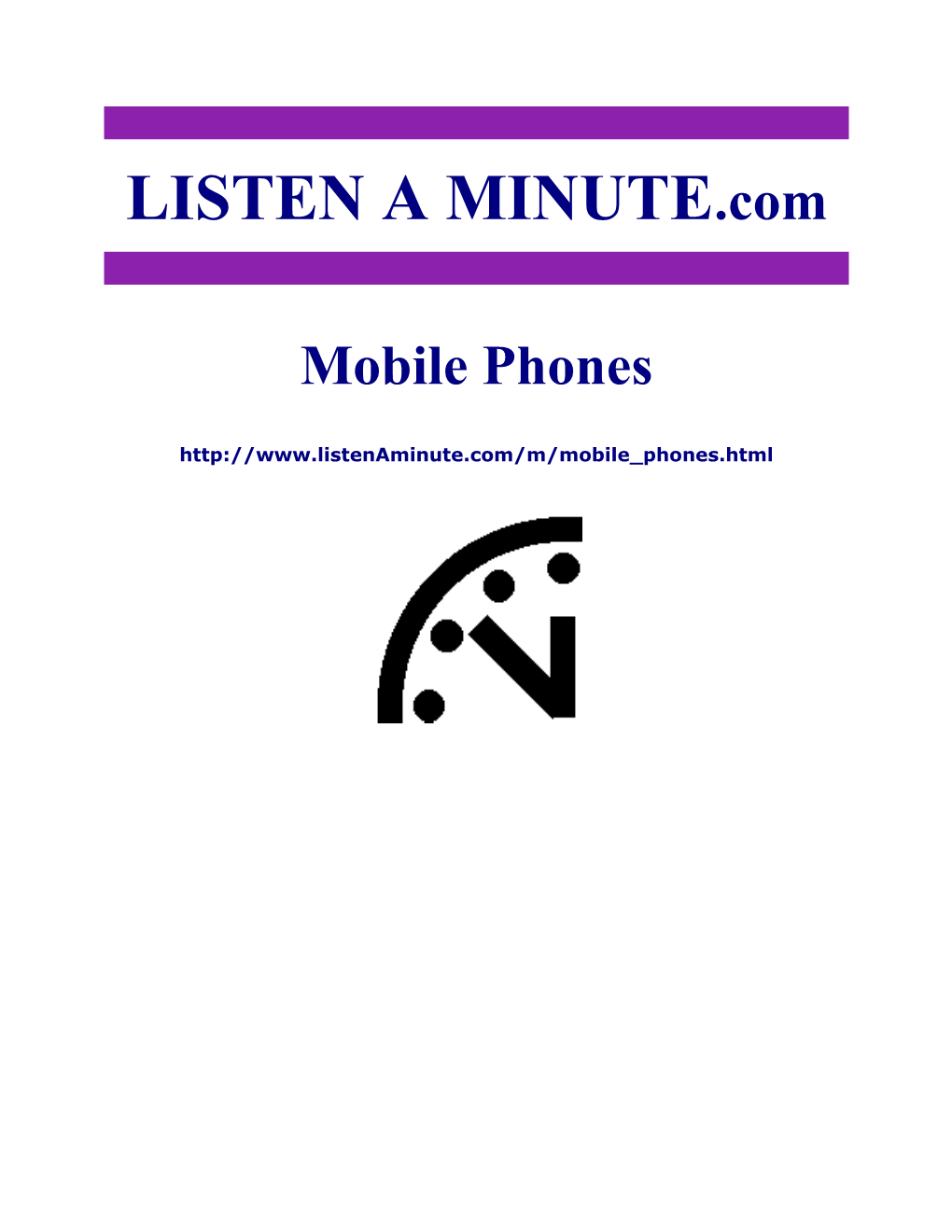 Listen A Minute.Com - ESL Listening - Mobile Phones