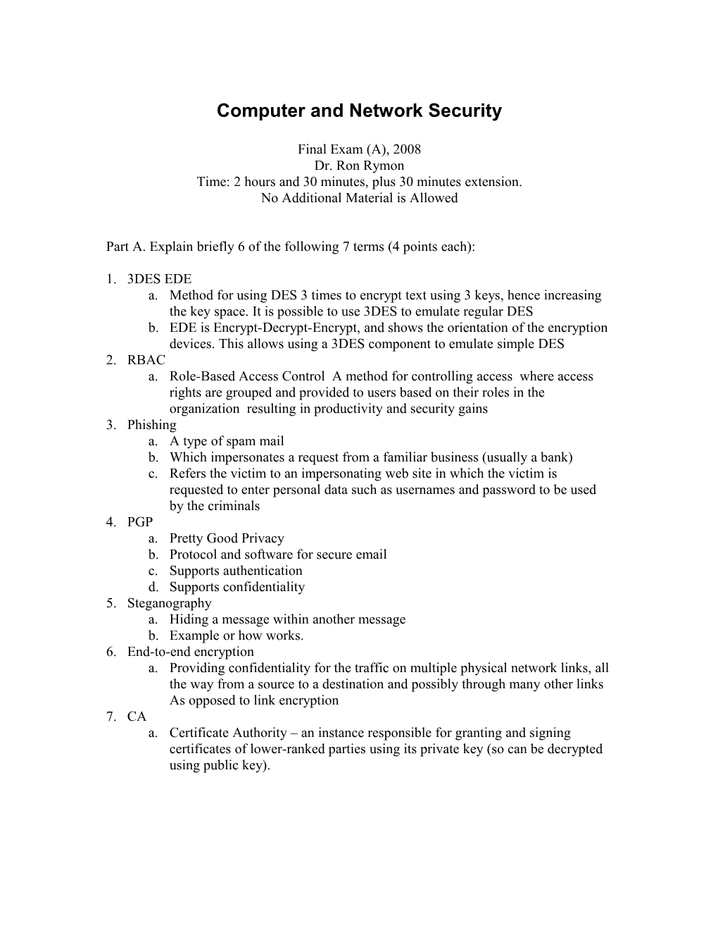 Computer and Network Security s1