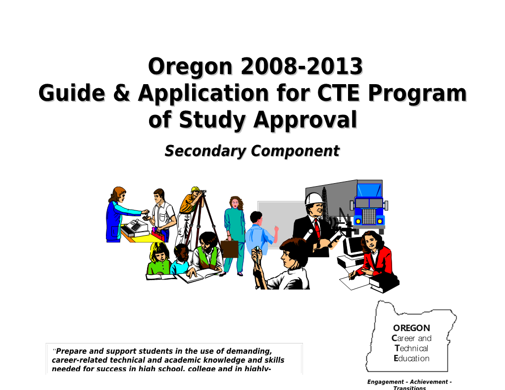 Guide & Application for CTE Program of Study Approval