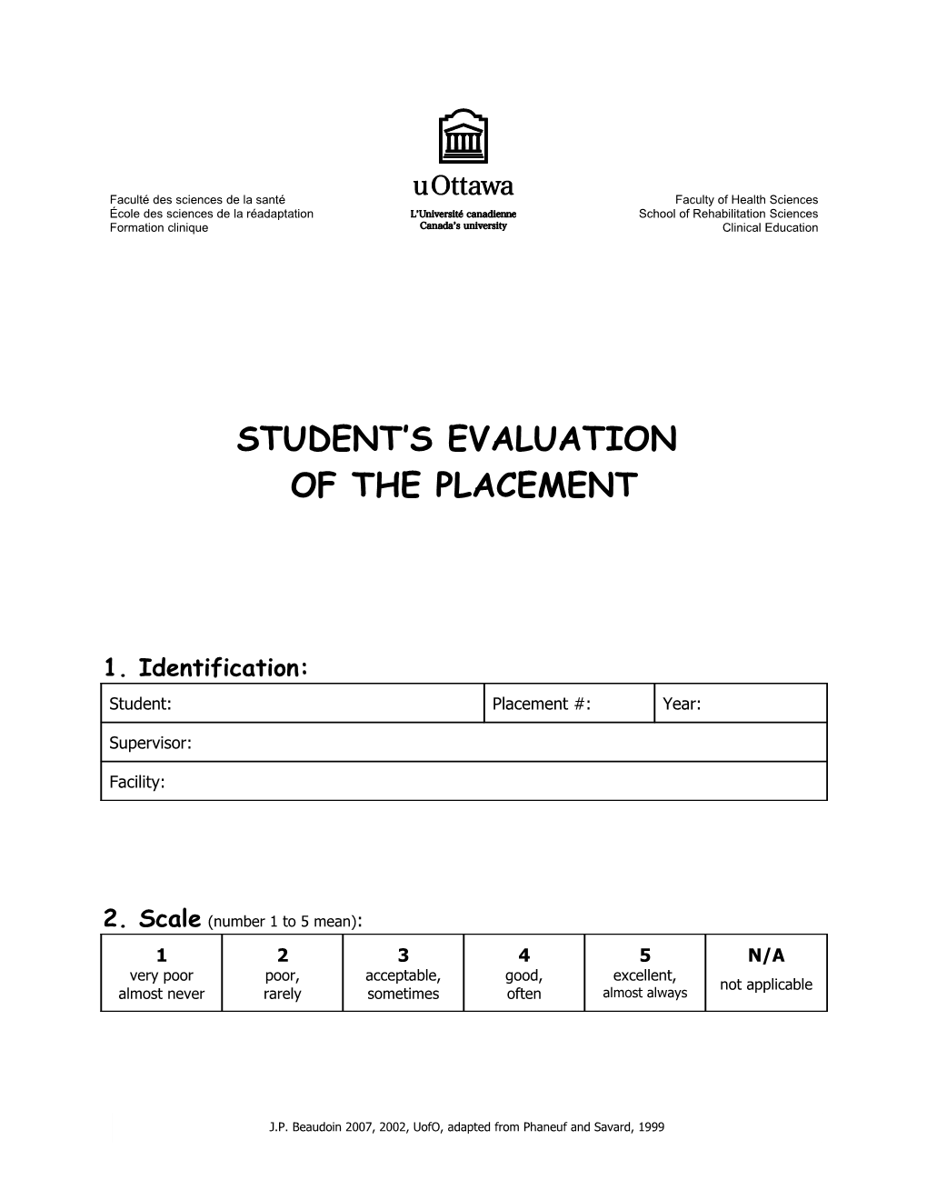 Student S Evaluation