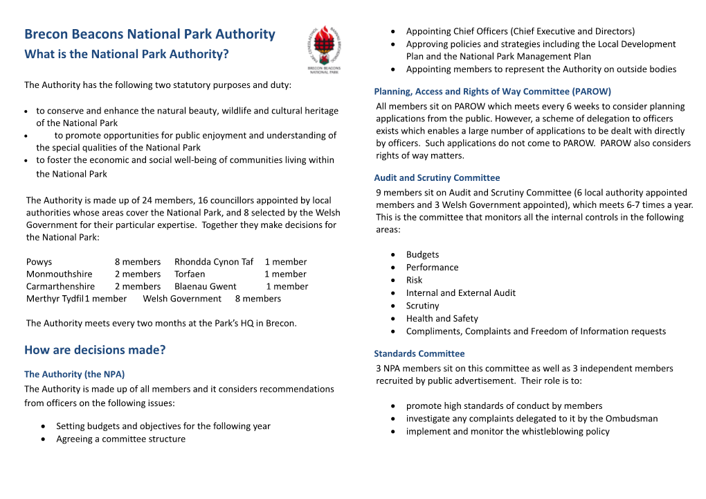 What Is the National Park Authority?