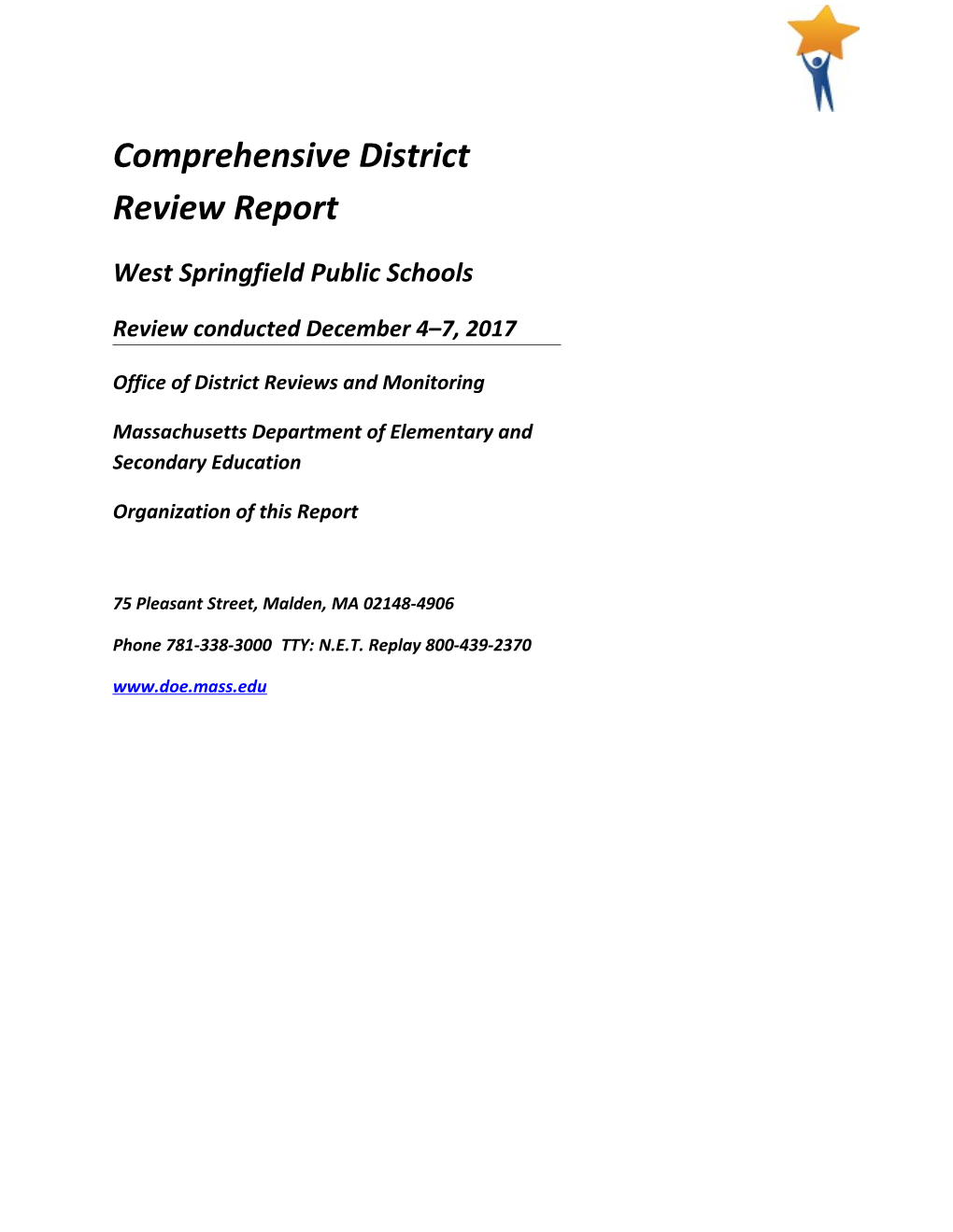 West Springfield District Review Report 2018