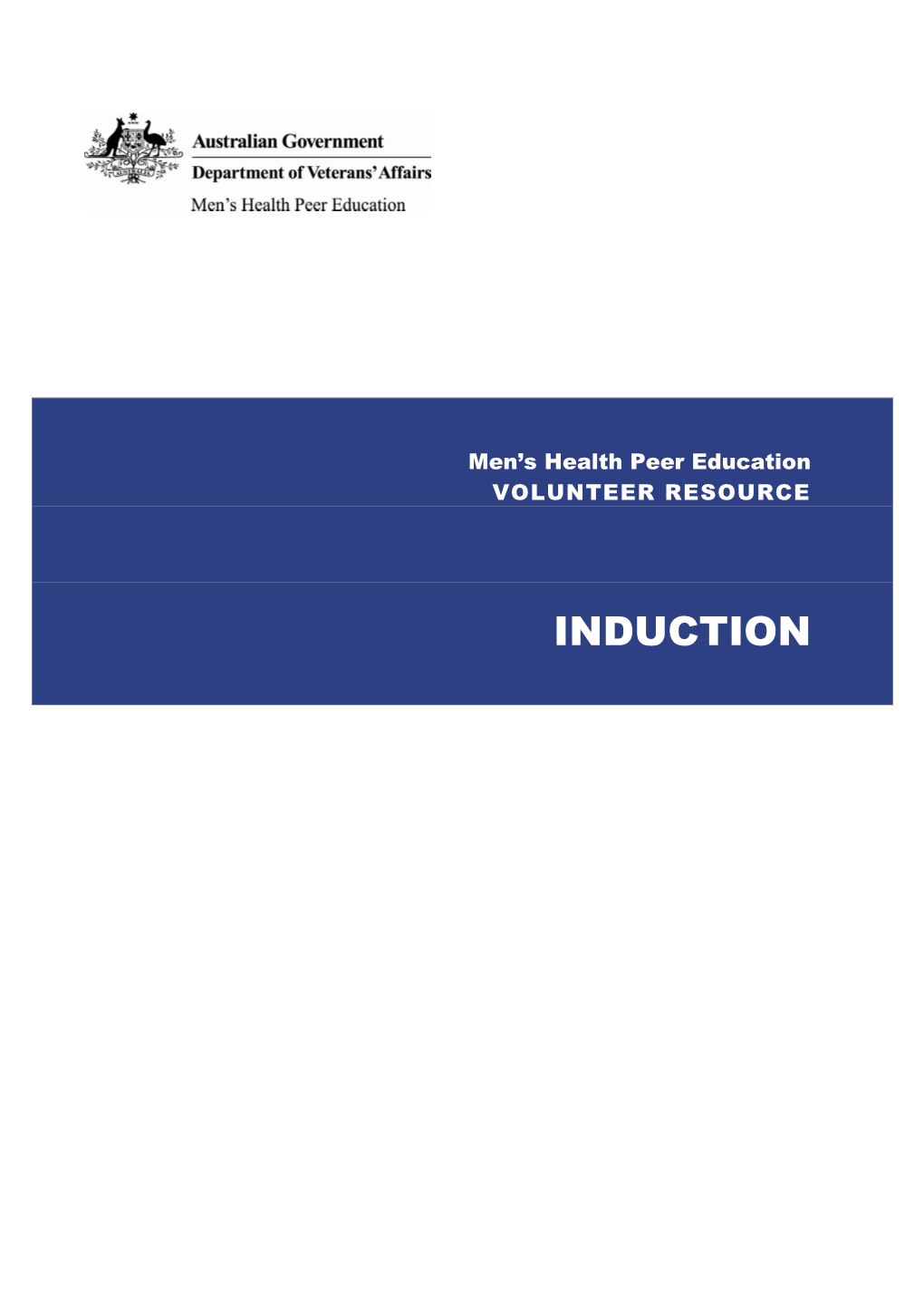 Men S Health Peer Education VOLUNTEER RESOURCE