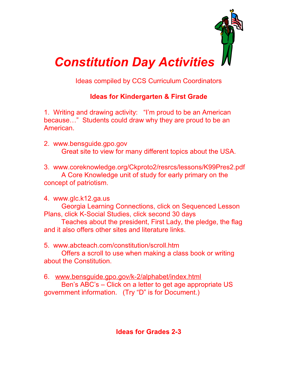 Constitution Day Activities
