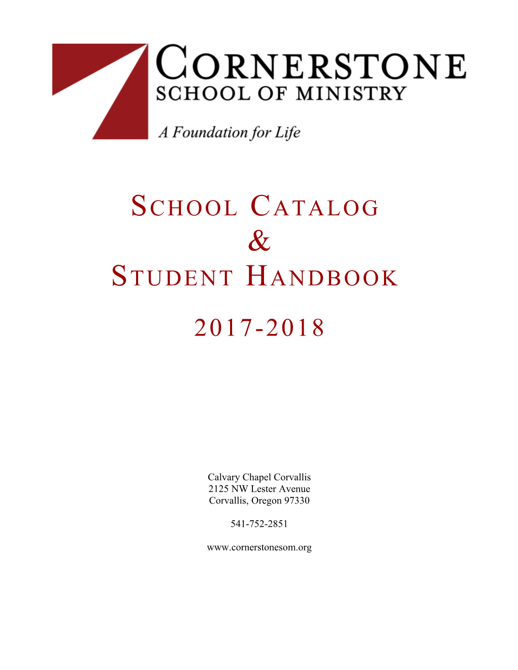 CC School Catalog & Student Handbook 2016-2017