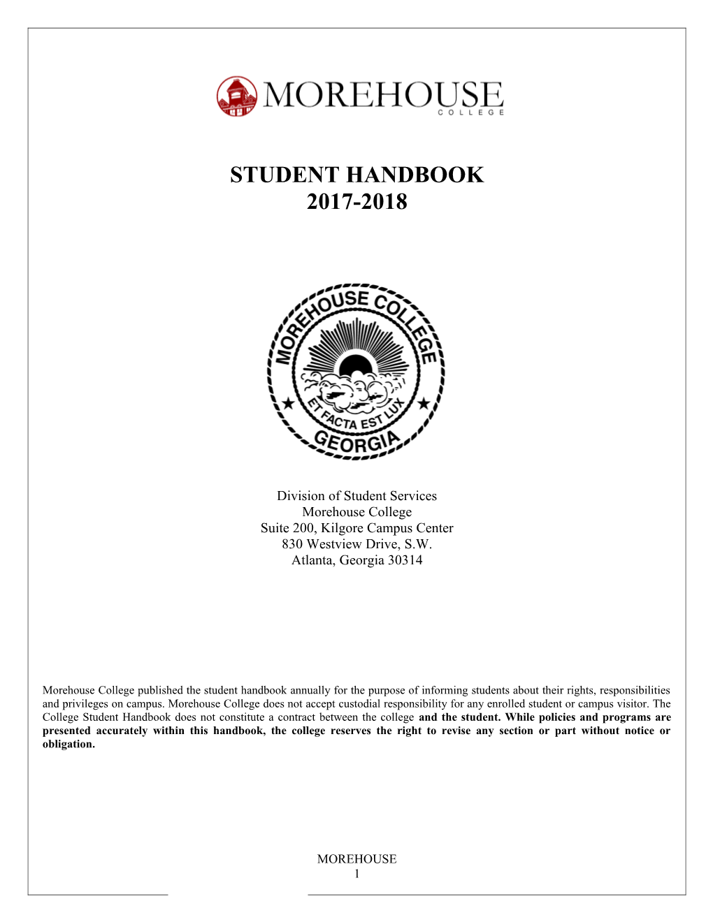 Student Handbook s1