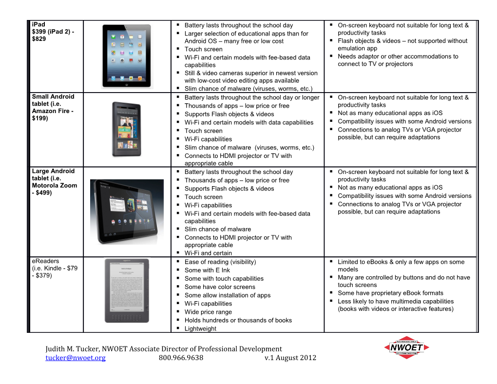 Comparing Mobile Devices