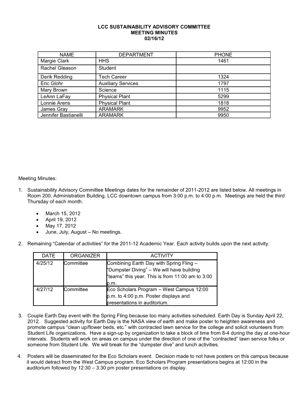 Lcc Sustainability Advisory Committee s1