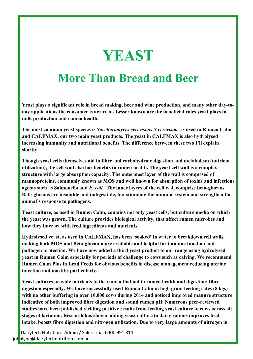 More Than Bread and Beer