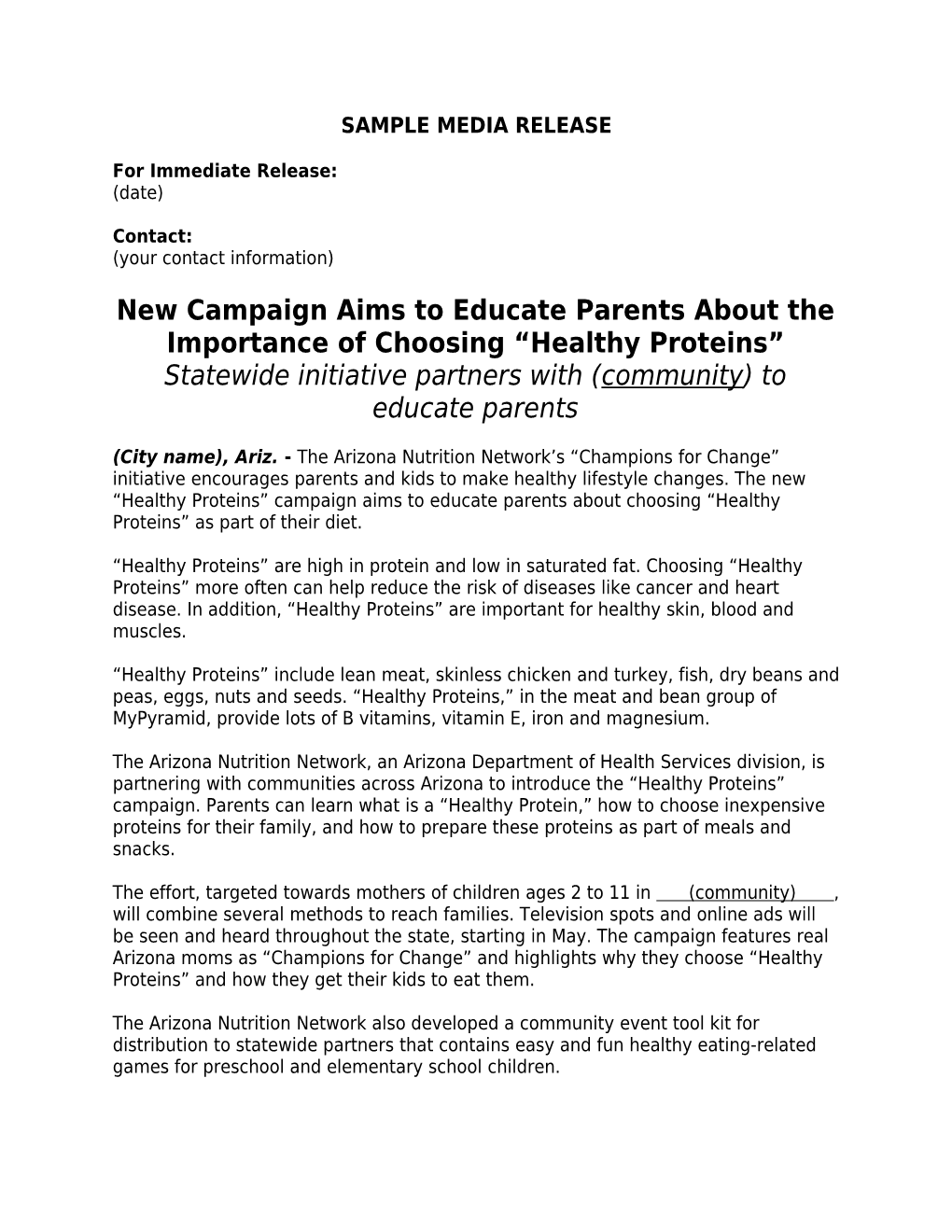 New Campaign Aims to Educate Parents About The