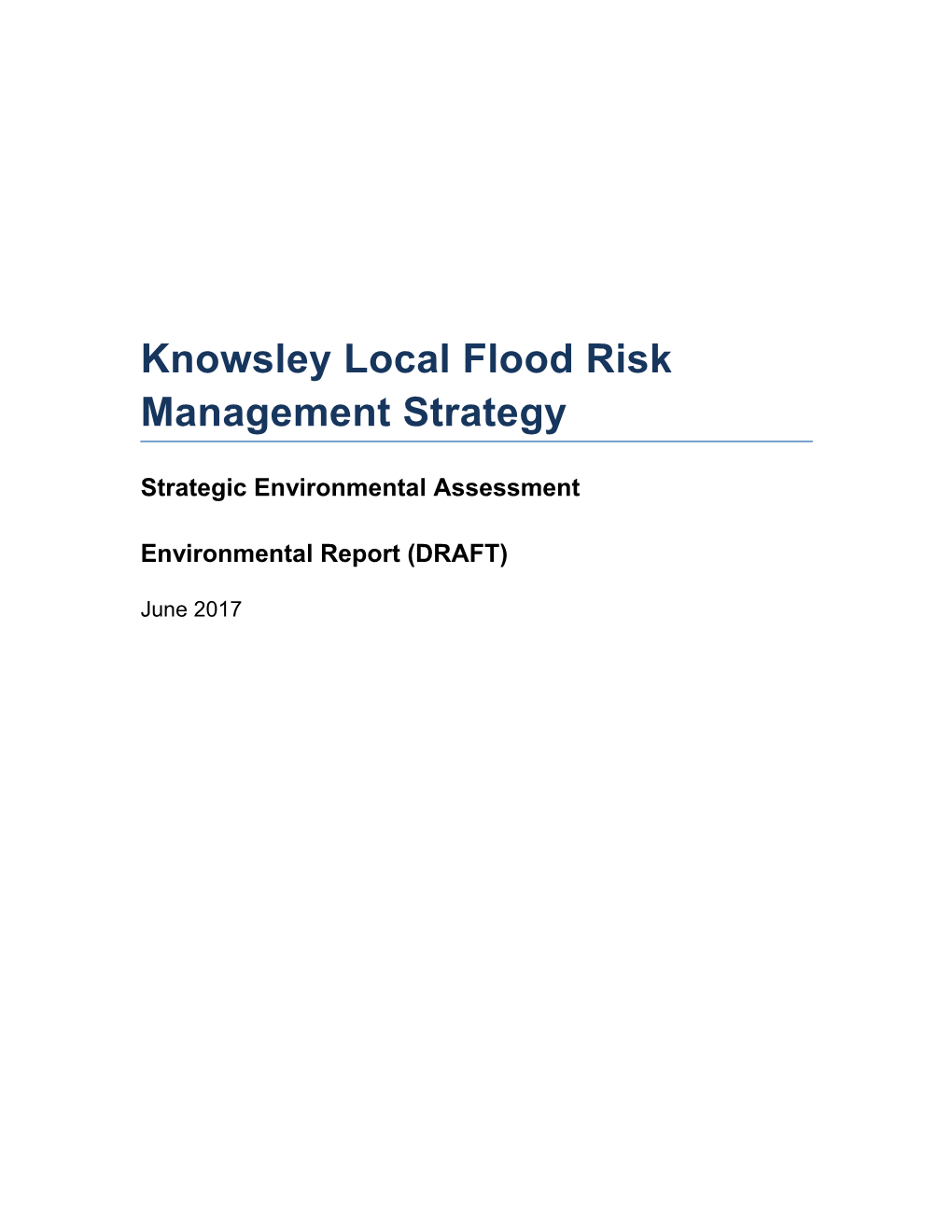 Core Strategy Scoping Report