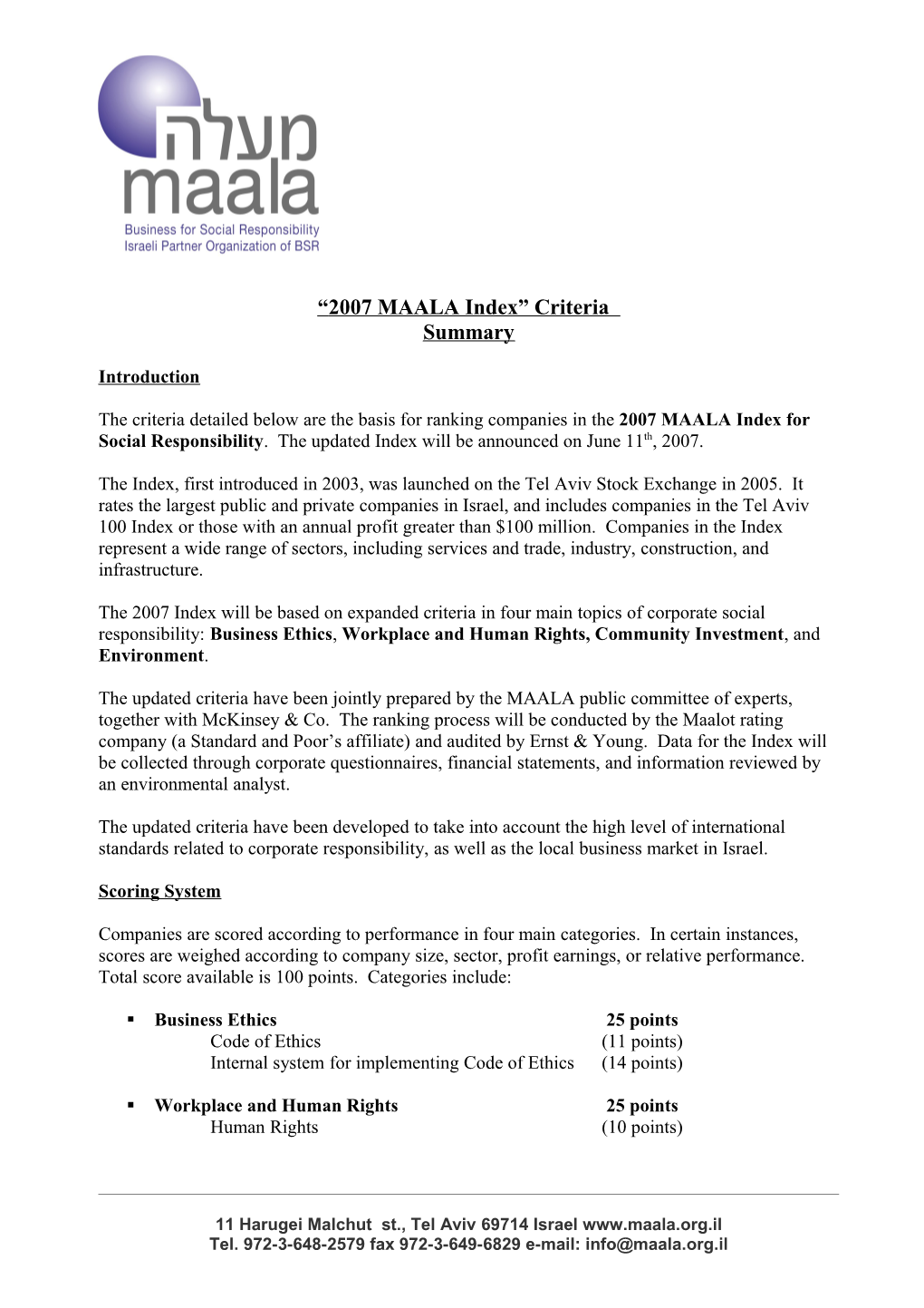 Maala Ranking 2007 Criteria s1