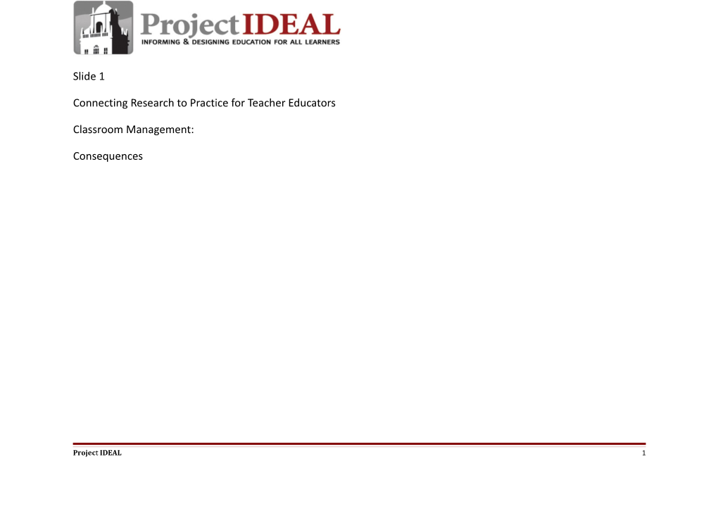 Connecting Research to Practice for Teacher Educators
