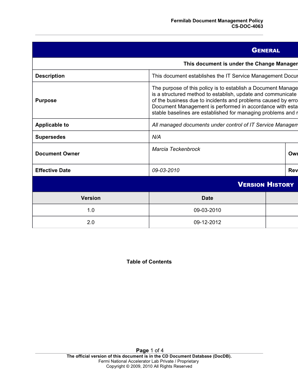 Problem Management Sample Policy