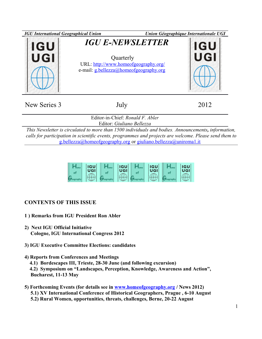 IGU International Geographical Union