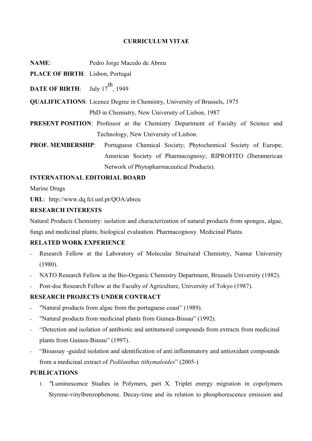 Curriculum Vitae s57