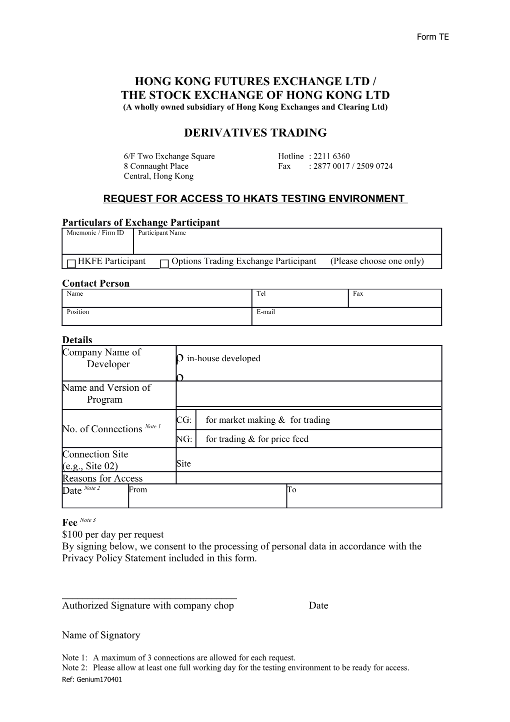 Hong Kong Exchanges and Clearing Ltd s1