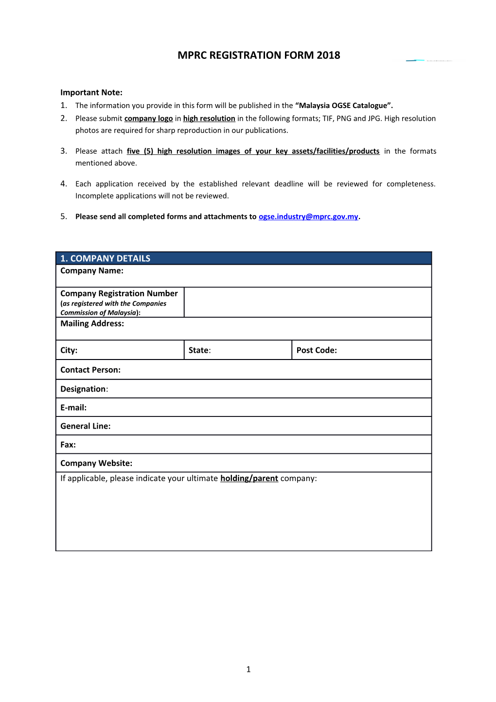 Mprc Registration Form 2018