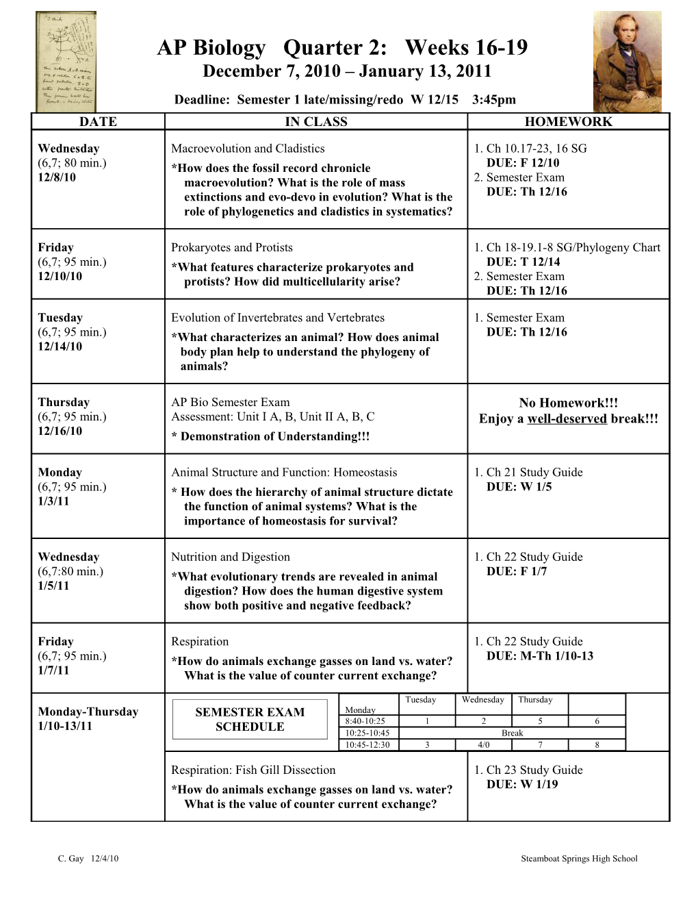 Deadline: Semester 1 Late/Missing/Redo W 12/15 3:45Pm