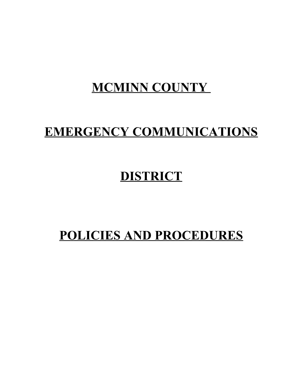 Mcminn County Emergency Communications District