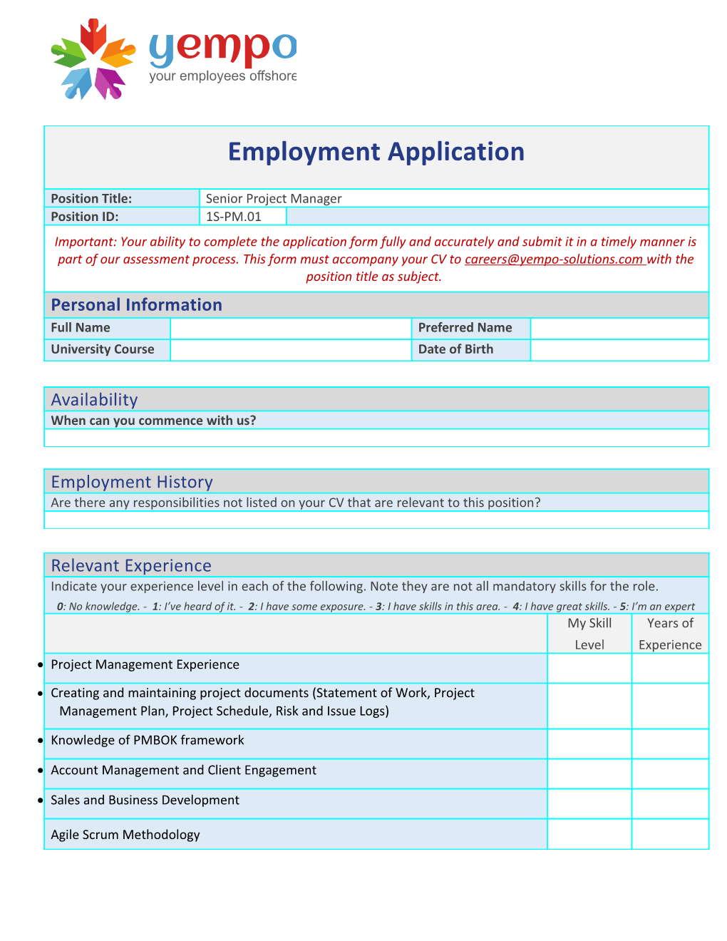 Project Management Experience