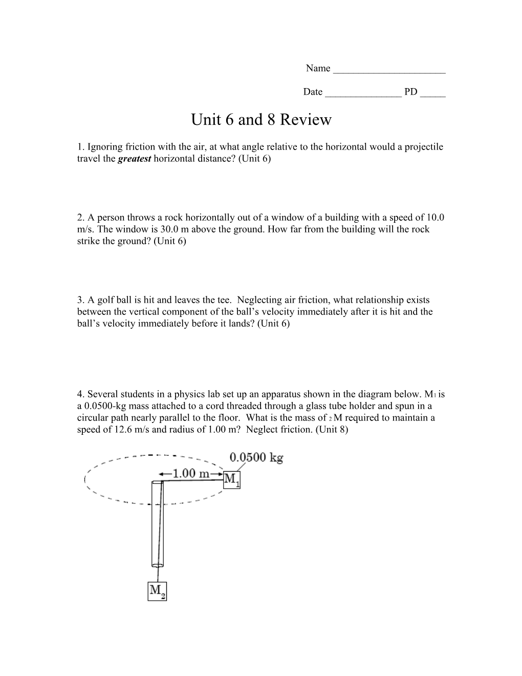 Unit 6 and 8 Review