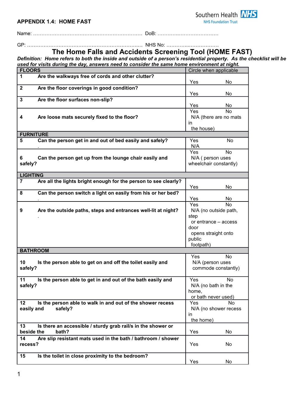 The Home Falls and Accidents Screening Tool (HOME FAST)