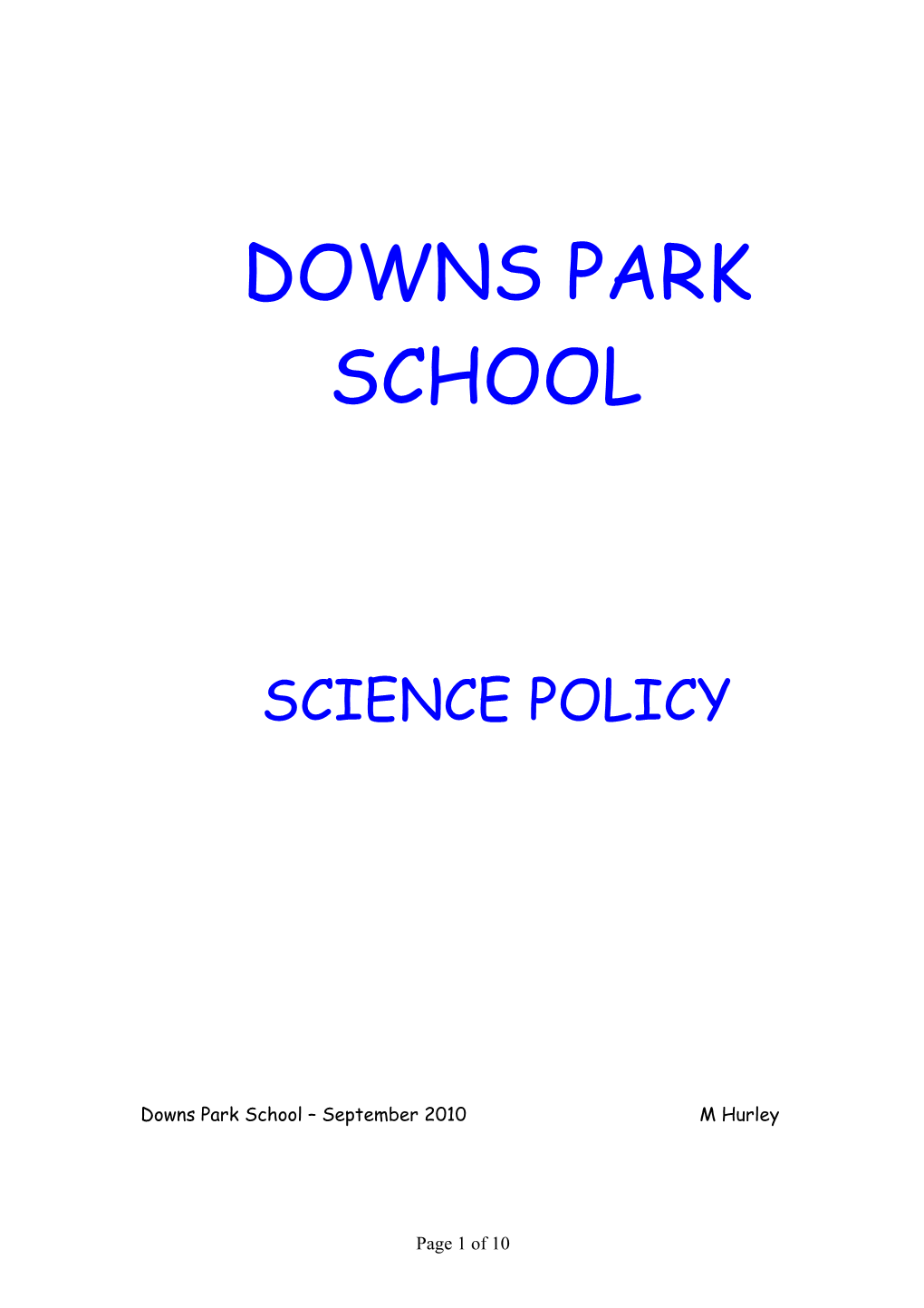 Downs Park School s1