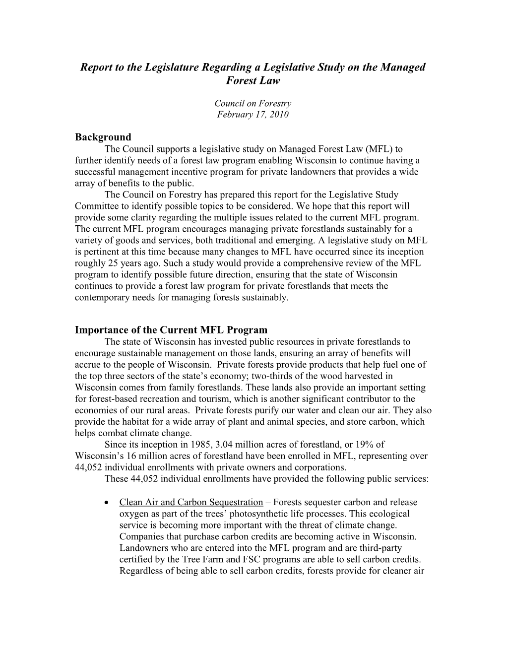 Managed Forest Law (Mfl)