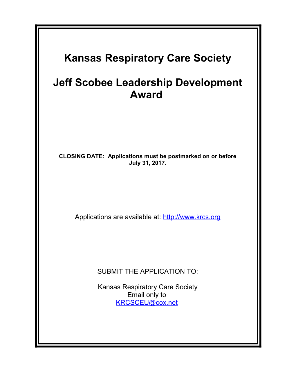 Kansas Respiratory Care Society