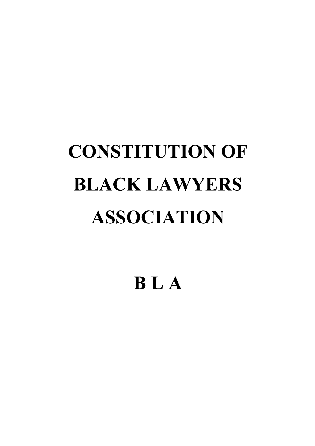 Black Lawyers Association