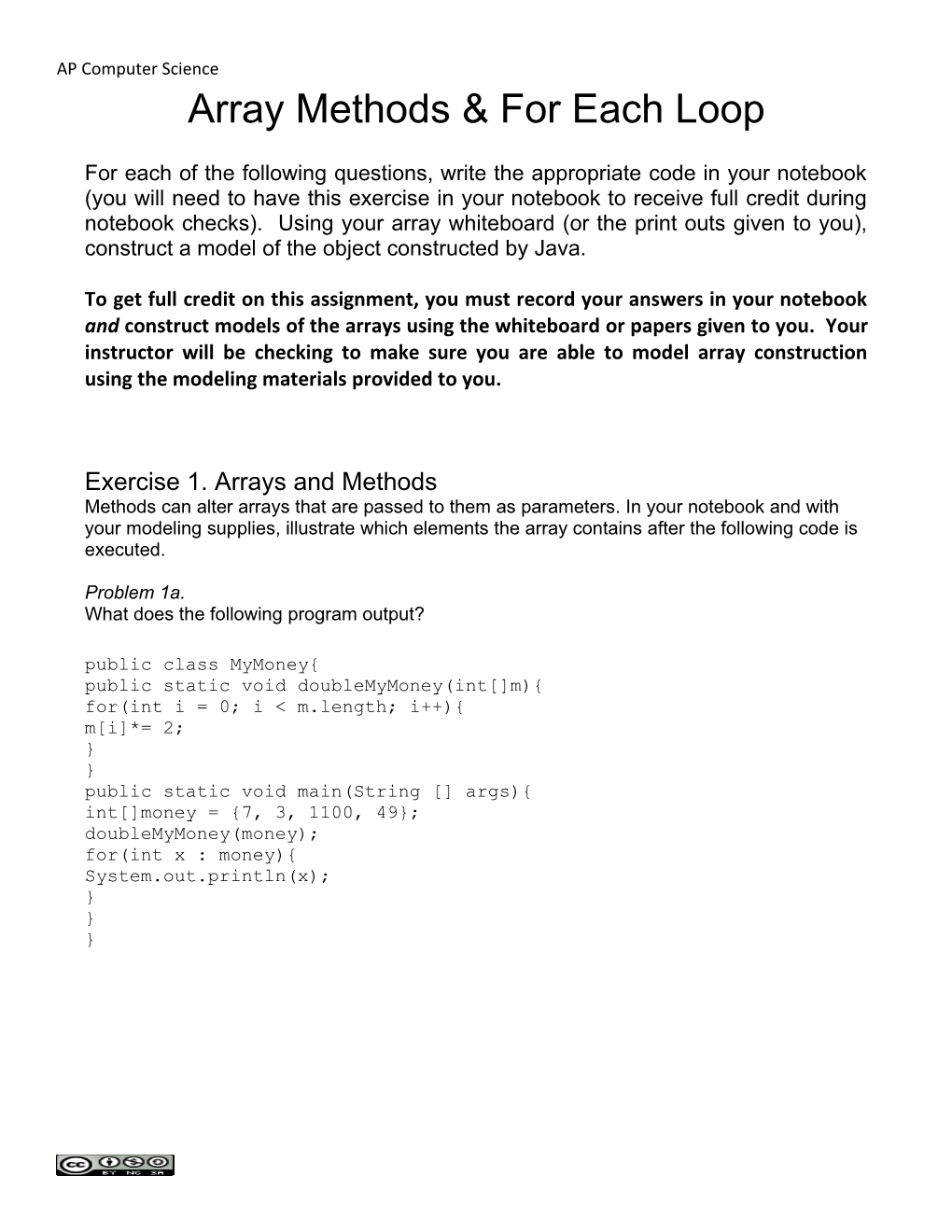 Array Methods & for Each Loop