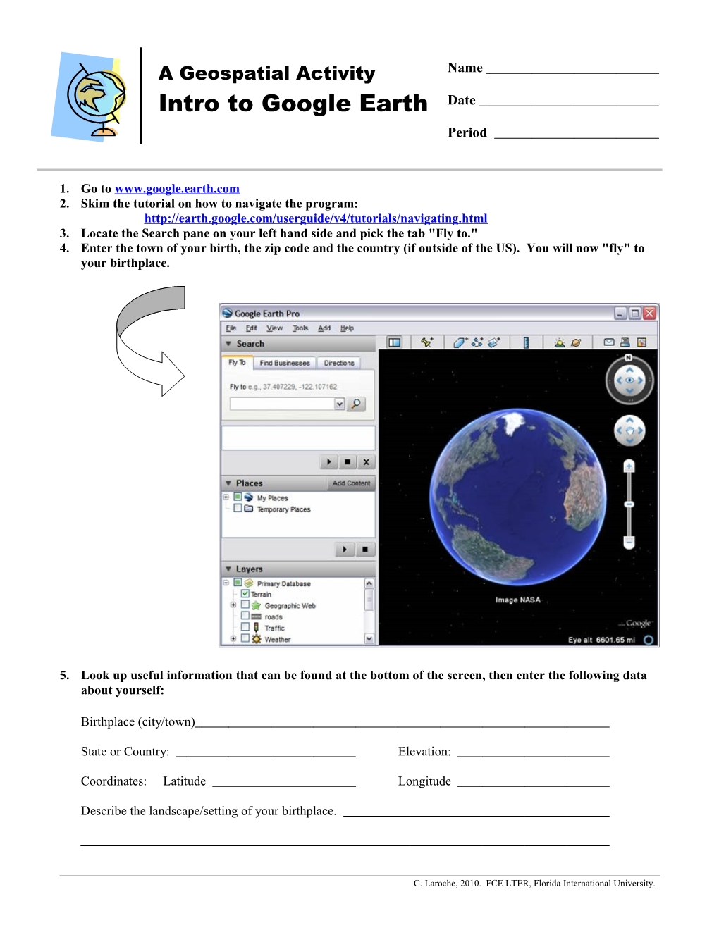 A Geospatial Activity