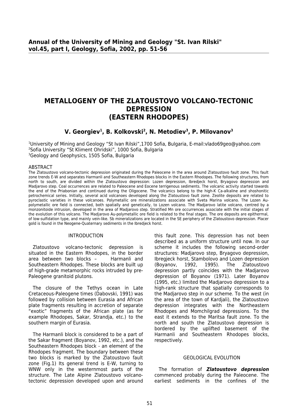 Metallogeny of the Zlatoustovo Volcano-Tectonic Depression