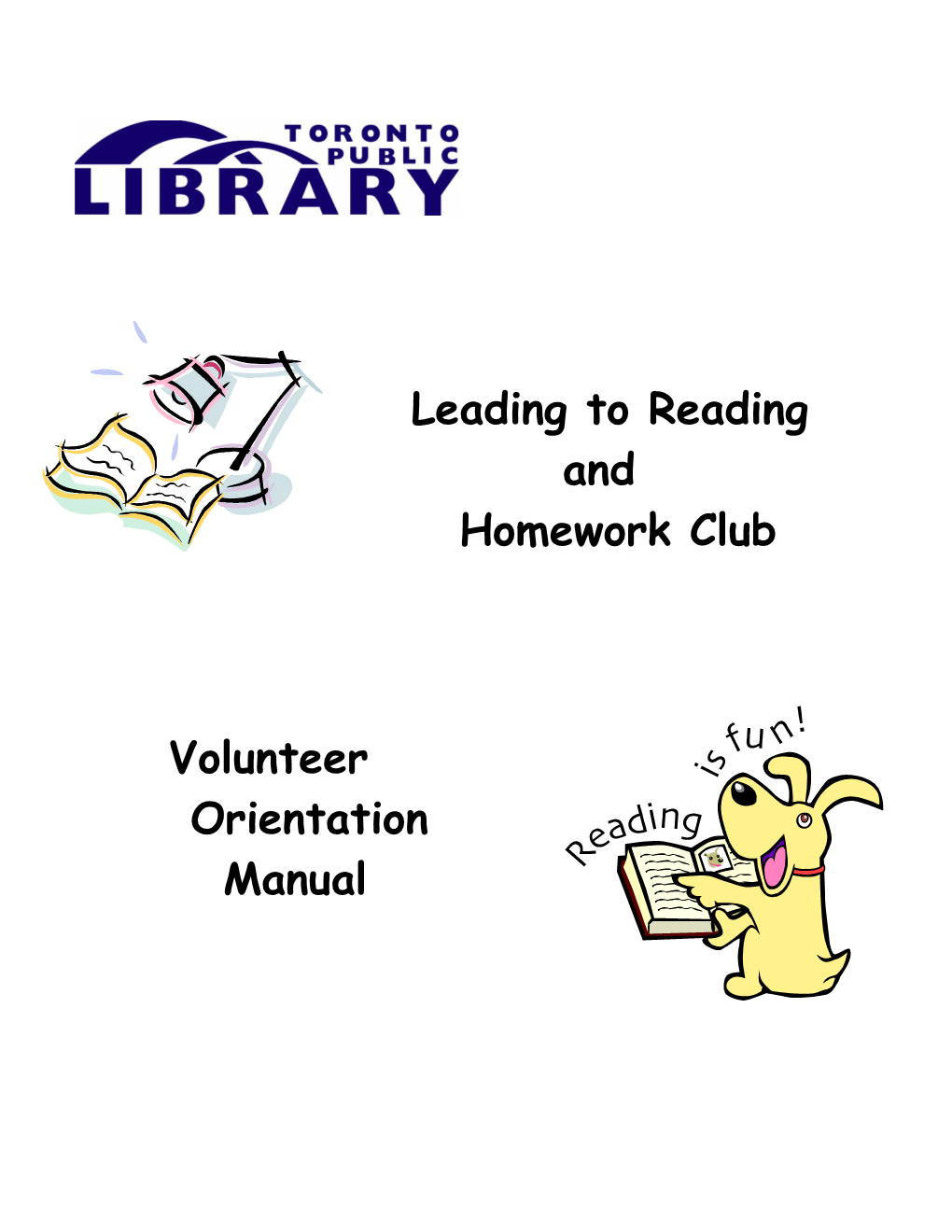 Reading and Homework Club Program 2002 Volunteer S Manual