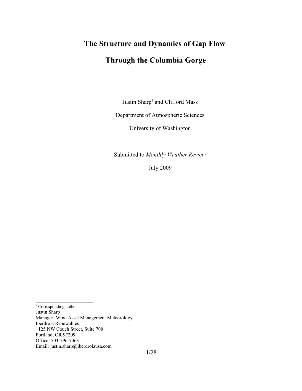The Mesoscale Meteorology of the Columbia River Gorge