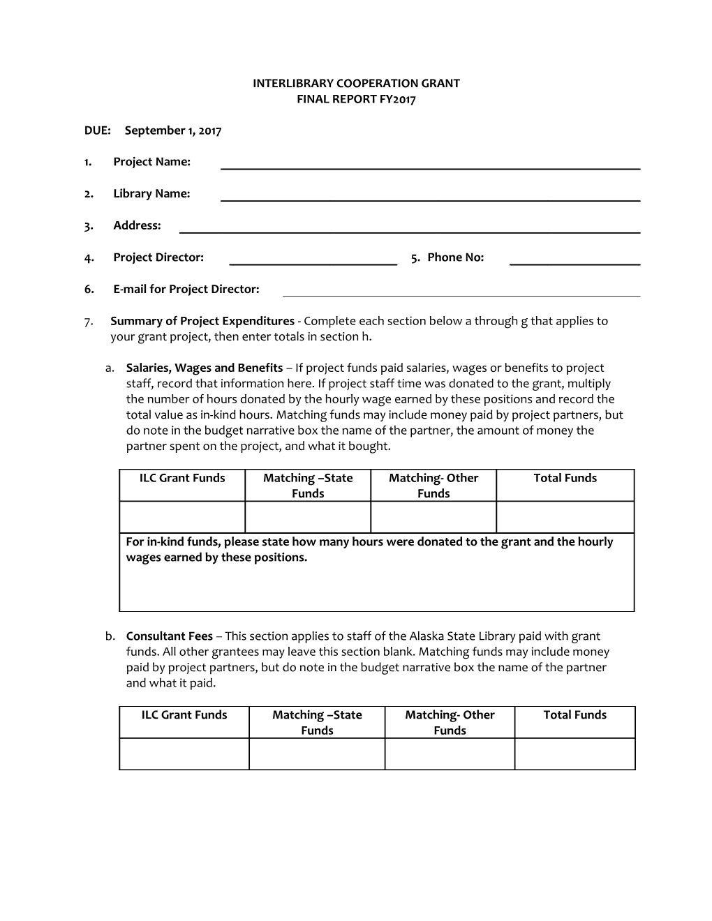 Interlibrary Cooperation Grant Final Report Form