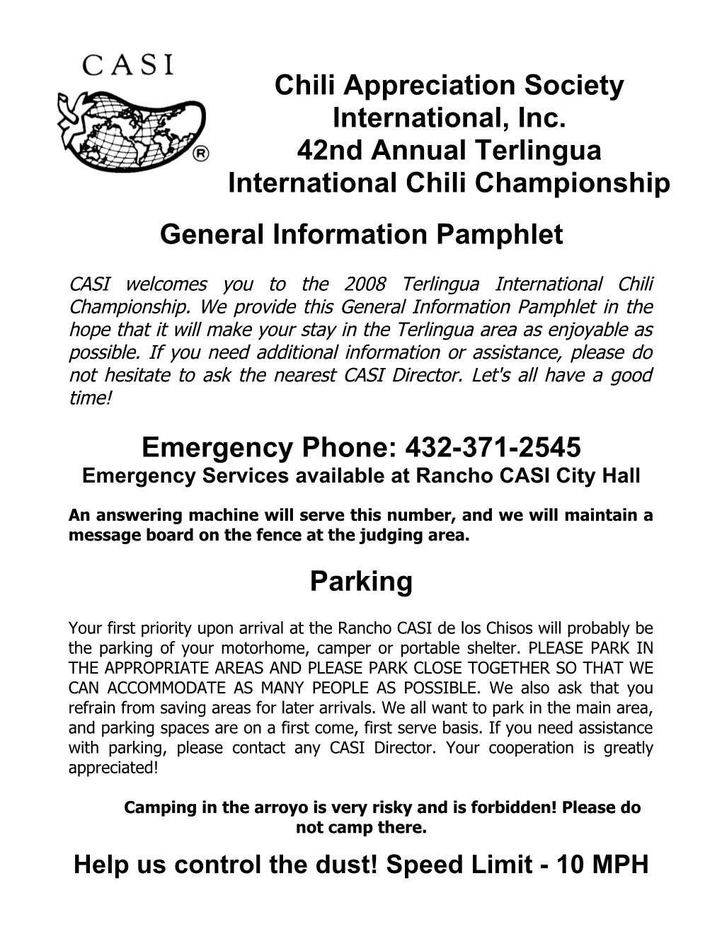 42Nd Annual Terlingua International Chili Championship