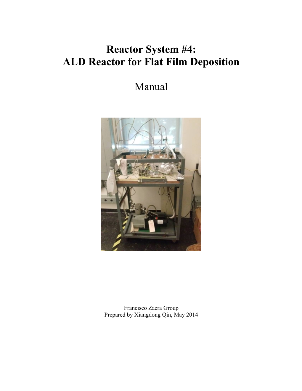 ALD Reactor for Flat Film Deposition