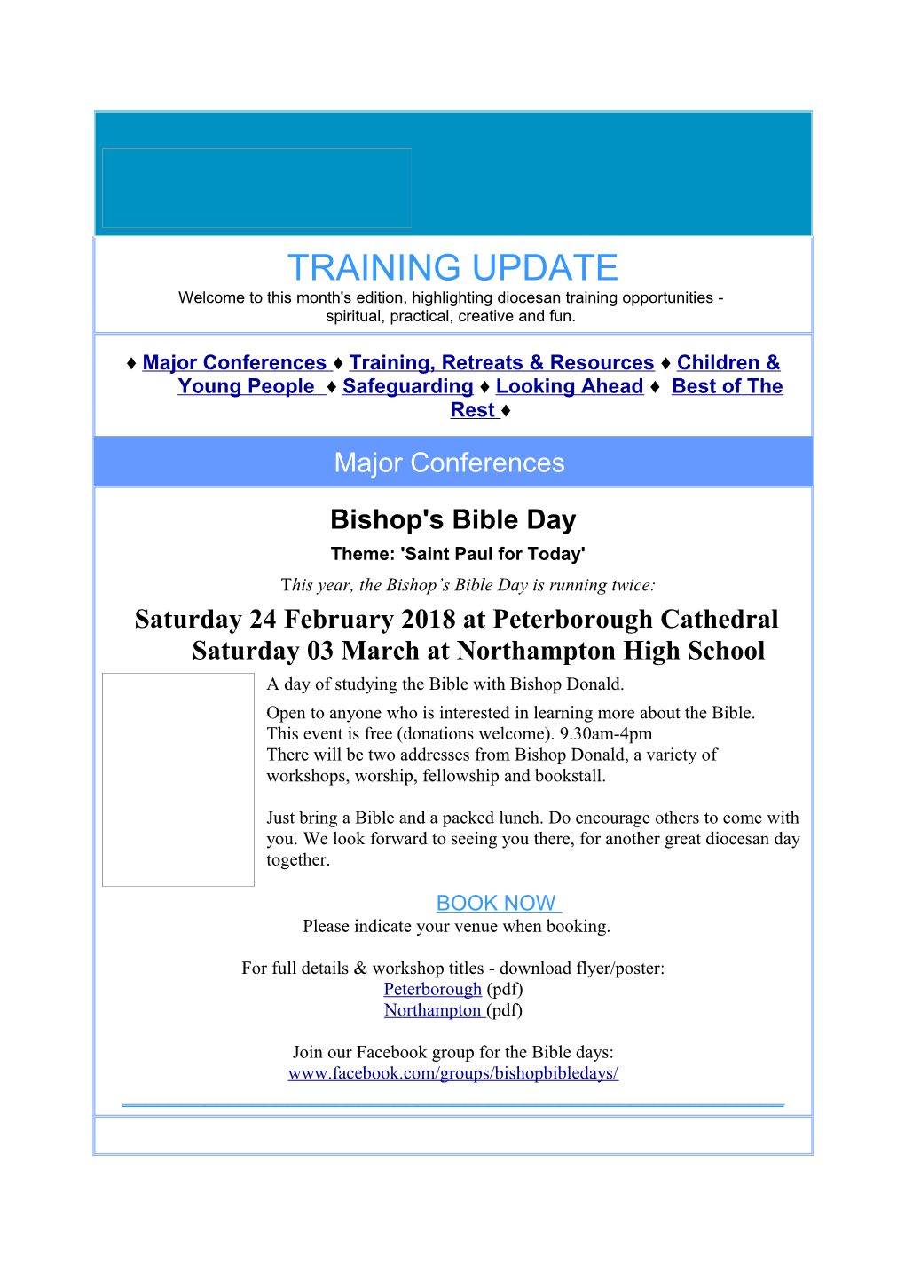 Bishop's Bible Daytheme: 'Saint Paul for Today'