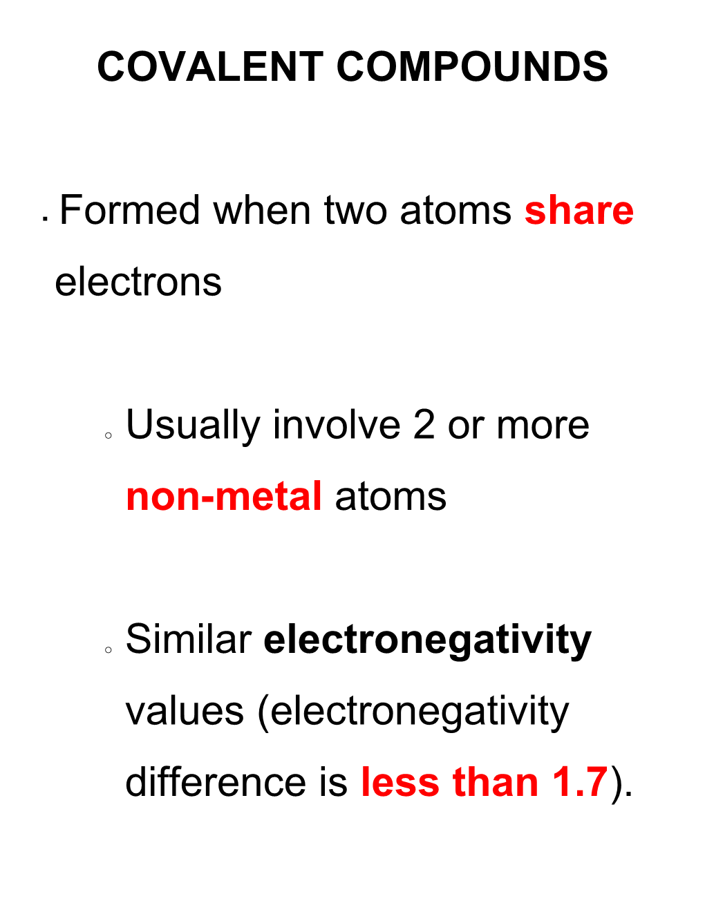 Covalent Compounds