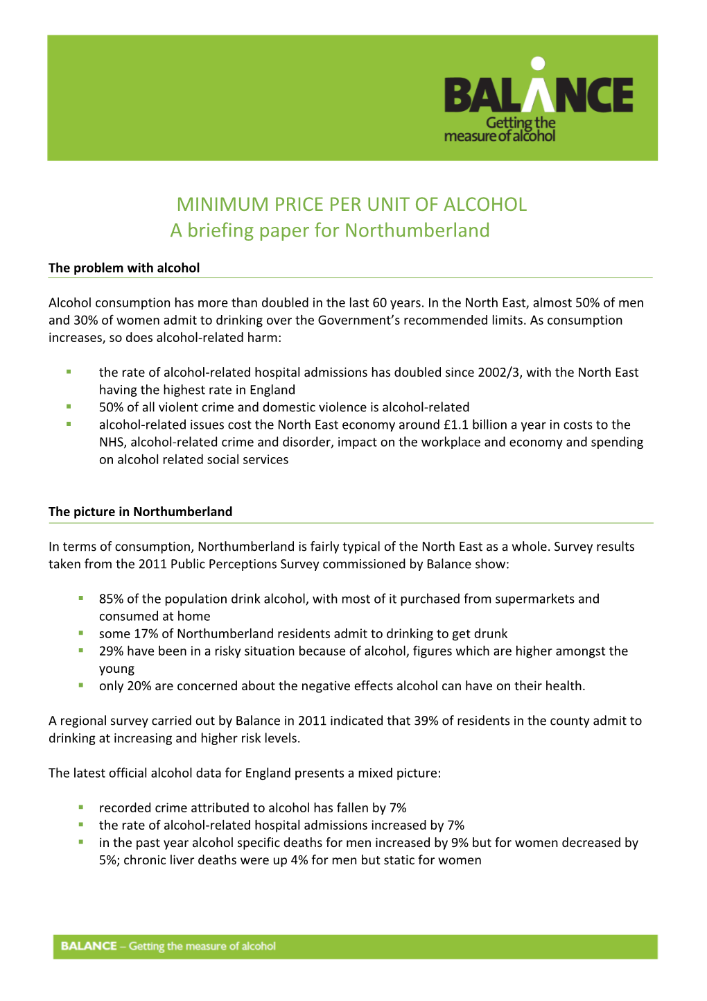 Minimum Price Per Unit Of Alcohol