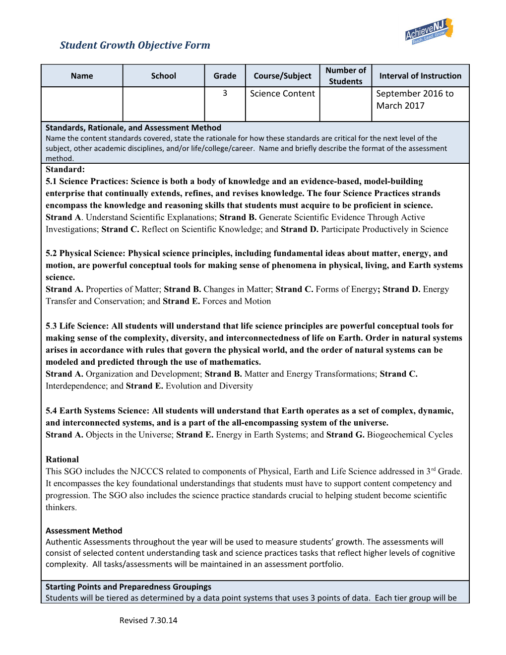 Student Growth Objective Form s1