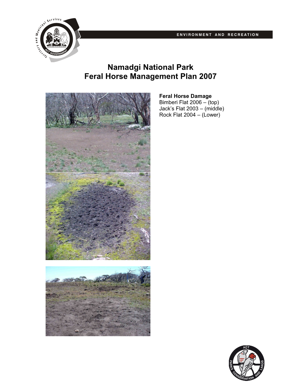 Namadgi National Park Horse Management Strategy