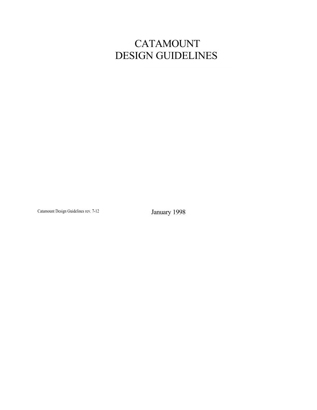 Catamount Design Guidelines