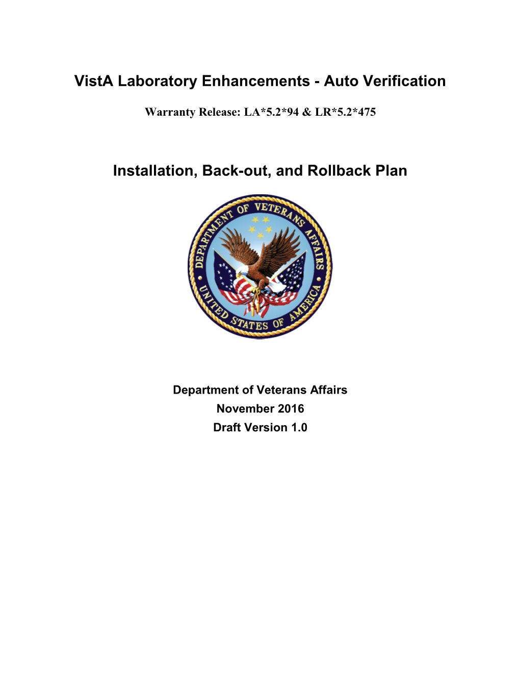 Installation Back-Out and Rollback Plan Template
