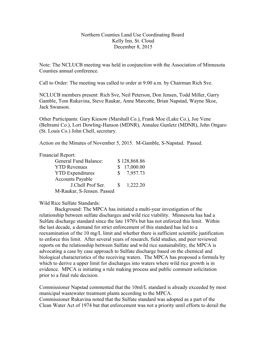 Northern Counties Land Use Coordinating Board